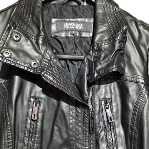 Kenneth Cole Reaction Vegan Leather Jacket Ladies Size L